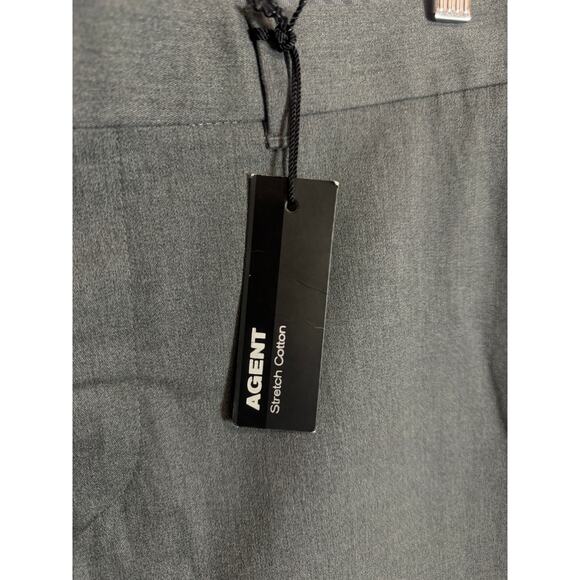 Express Agent 33 x 30 Slim Fit Dress Pants Gray Flat Front Stretch Men NWT New - Picture 4 of 10